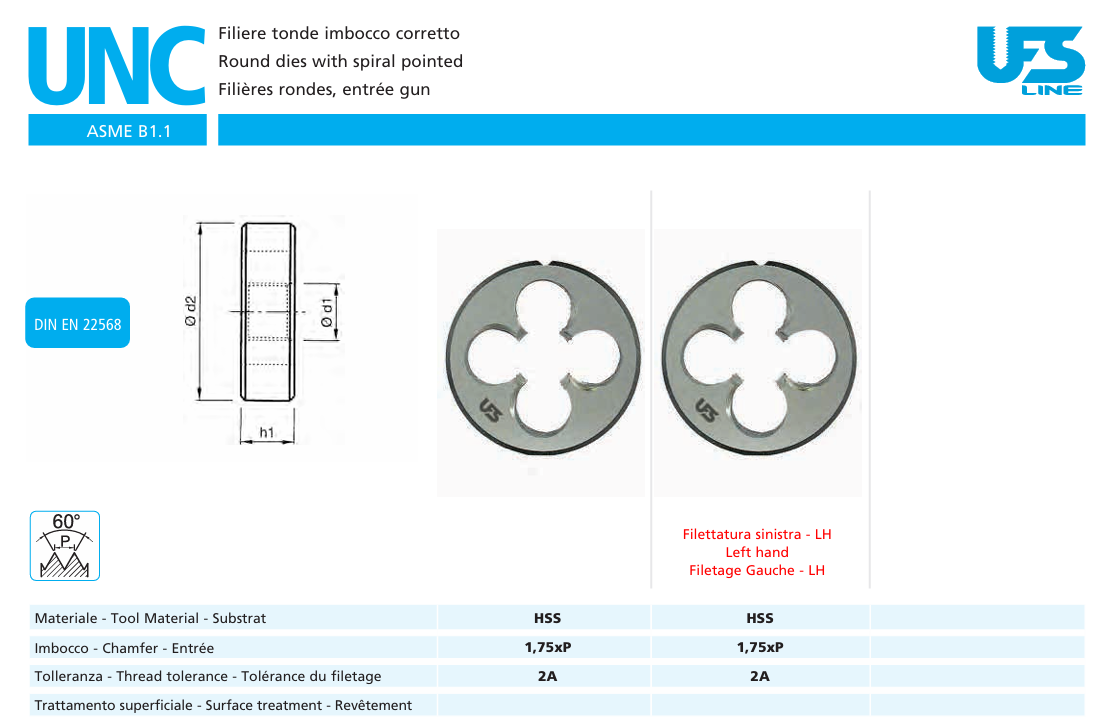 Závitové očko UNC